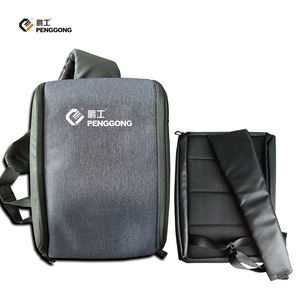 PENGGONG กระเป๋าเป้สะพายหลังอุปกรณ์ดิจิตอลสีเทาไนลอนกันกระแทกกระเป๋าสะพายไหล่ข้างเดียวสำหรับจัดเก็บโทรศัพท์แท็บเล็ต - Product Image 1