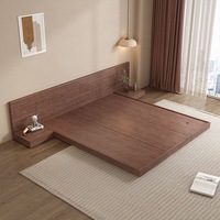 Lit double Tatami Simple 18 pour chambre principale, lit bas pour chambre de location 12, modèle Fleur de Soie 985, direct usine Foshan