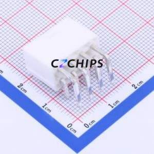 X9357WR-2x04-N0SN Wire-to-Board Pin Header Bent Lead Through Hole,P=4.2mm Connector 2x4P 4.2mm Right Angle Insert 8P - Product Image 2