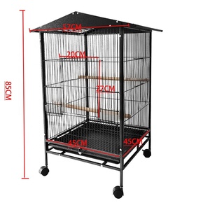 Gabbia per Pappagalli Extra-Large di Lusso a Villa Ornamentale in Ferro per Allevamento Domestico Chiusura a Scatto Confezionata in Scatola - Product Image 3