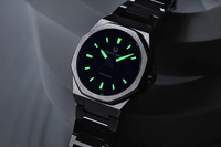 YS023 10ATM Wasserdichte Edelstahl-Saphir-Automatikuhr für Herren Japan Miyota 8215 Datum Mechanische Uhr Inklusive Box