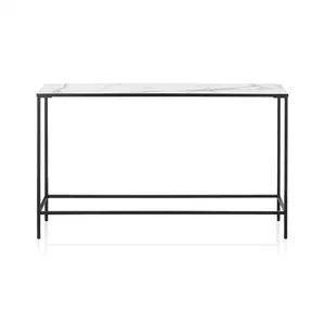 LC-082 neue 2020 modell Modern Chinese Foshan Furniture KD Iron Frame Ceramic Marble Top Home Living Room Furniture Console Table