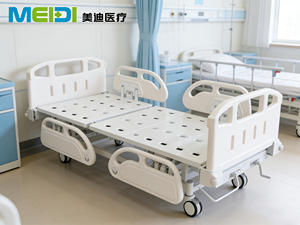 <span class=keywords><strong>Lit</strong></span> médicalisé à manivelle simple avec quatre barrières, frein central, anti-collision, sommier et pieds réglables, pour soins à domicile, en acier inoxydable - Product Image 3