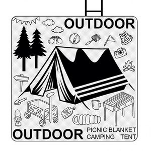 Custom Modern Outdoor <b>Extra</b> <b>Large</b> Sand Free Waterproof Portable Hiking Camping Picnic <b>Blanket</b> Mat - Product Image 1