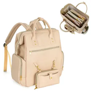 Модная сумка для детских подгузников, кожаный дорожный рюкзак для детских подгузников, вместительные сумки для подгузников