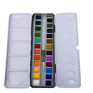 Ensemble de peinture aquarelle léger et portable de 24 couleurs vives pour les jeunes <span class=keywords><strong>artistes</strong></span> et amateurs - Product Image 1