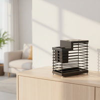 Support de cuisine multifonctionnel autoportant en acier inoxydable moderne et durable, avec porte-couteaux, planche à découper et porte-baguettes