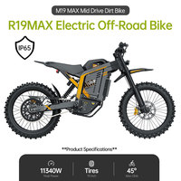 Moto électrique tout-terrain 72V avec moteur central, suspension intégrale, batterie lithium-ion 40Ah, couple de 340 N.m, vitesse de 90 km/h, avec carte NFC