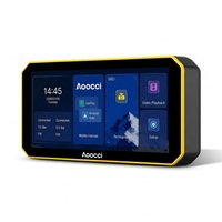 Aoocci C9 Pro Max Écran CarPlay pour moto compatible avec les gants 6'' 700 Nits IP67 Étanche Double caméra AHD 1080P Caméra de tableau de bord sans fil