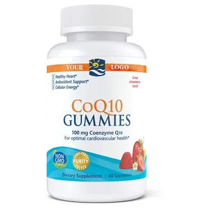 Oem số lượng lớn gelatin-miễn phí CoQ10 Gummies Q10 Coenzyme Softgel cho sức khỏe tim mạch tim mạch tạo ra năng lượng hiệu suất vận động viên