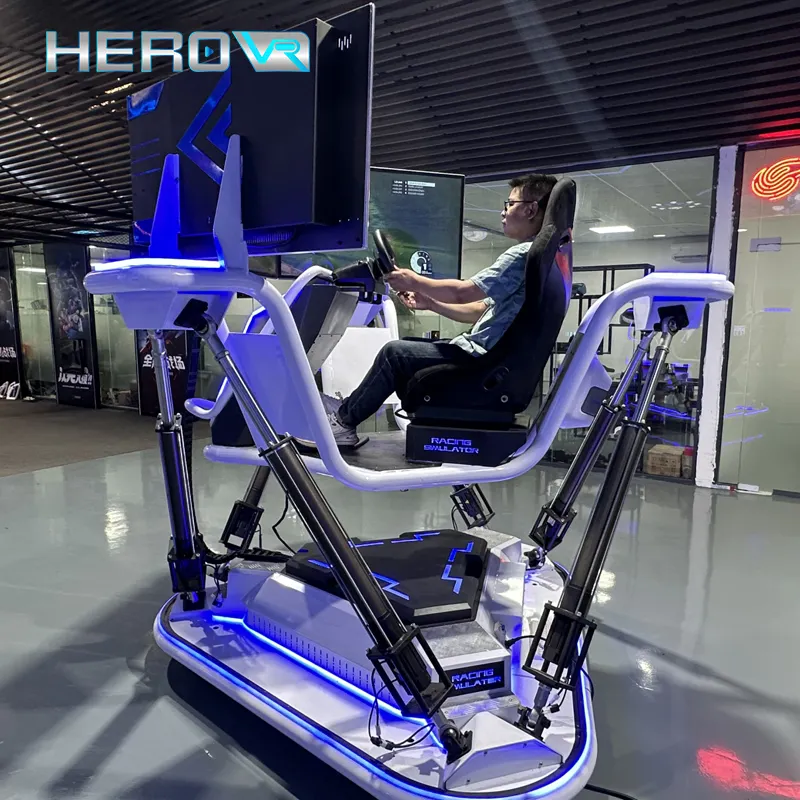 HeroVR тематический парк 3 экрана большой экран мини F1 симулятор вождения гоночный автокресло