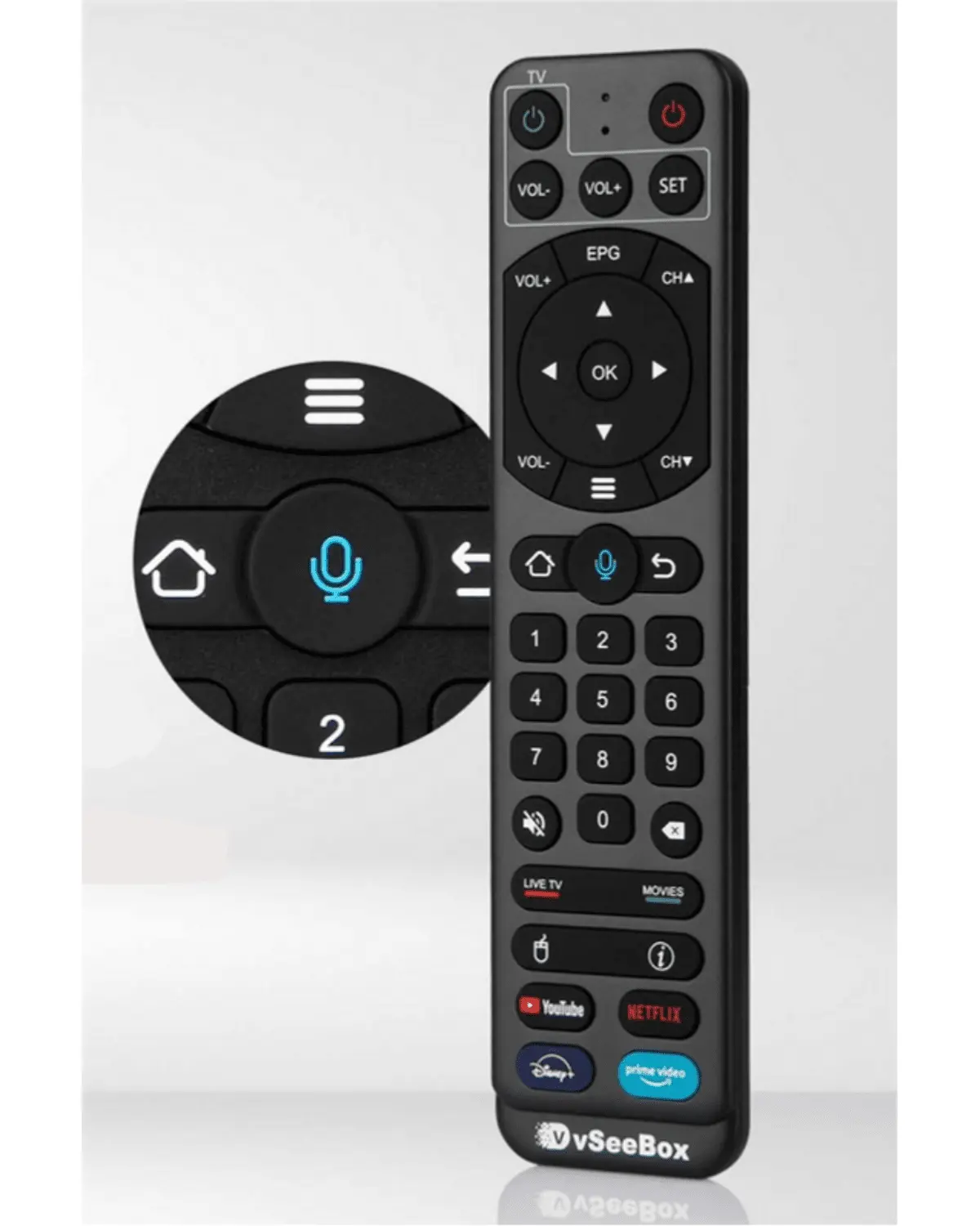 V2 Pro smart Voice Remote high stability and high-fidelity voice input seamless long control distance supports IR connection