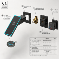 Robinet de lavabo cascade monocommande chaud/froid multifonctionnel pour salle de bain, idéal pour hôtels et appartements