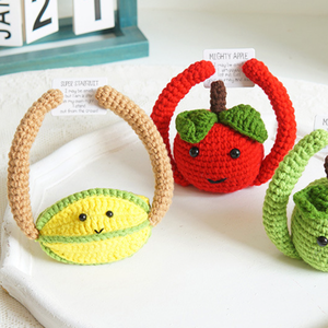 فواكه إيجابية مضحكة ، مخلل دعم عاطفي ، دمية كروشيه ديكور منزلي لطيف لعبة محبوكة مع بطاقة ، رفع معنويات هدايا عيد الميلاد - Product Image 5