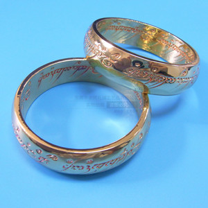 Bracelet en alliage de zinc plaqué or avec gravure à 360 degrés, design fermé, bijoux pour un usage quotidien, unisexe - Product Image 1