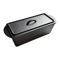 Pour la cuisson du pain de mie maison, casserole en fonte pré-assaisonnée, moule à pain rectangulaire en fonte, moule à pain de mie en fonte