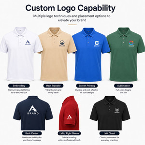 Polo Personalizado con Logotipo, 180G, Unisex, de Alto Rendimiento, 100% Poliéster, Secado Rápido, Transpirable, Uniforme para Equipo de Golf, Venta al Por Mayor, Tallas S-4XL, Color Bronceado - Product Image 2