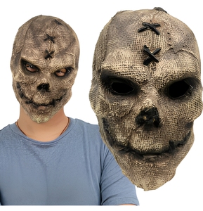 Masque de crâne en latex effrayant pour Halloween, Pâques, spectacles de fin d'année, accessoires de zombie pour effrayer les gens dans les maisons hantées - Product Image 1