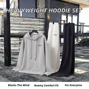 Conjunto de Sudadera con Capucha Gruesa para Invierno, Fabricantes de Ropa, Sudadera con Capucha y Pantalones Deportivos Personalizados, Unisex, Talla Grande - Product Image 2