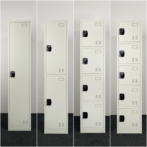 Loker Penyimpanan Logam 6 Pintu dari Pabrik China, Loker Baja dengan Kunci untuk Kantor, Sekolah, Bengkel, Gym, Penyimpanan Karyawan - Product Image 4