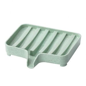Bathroom Toilet <b>Kitchen</b> <b>Rack</b> Cases Bath Storage Box Drain Tray Silicone Drain Soaps Dish Holder - Product Image 2