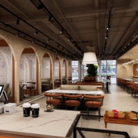 Comptoir de réception personnalisé pour café, bar à café avec écran LED pour la décoration intérieure de café et de pâtisserie