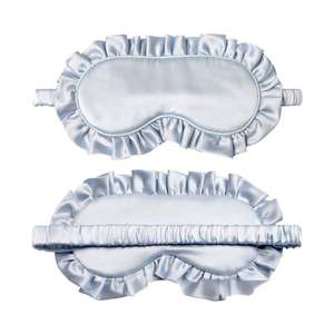 מותאם אישית 100% מולברי טקסטיל הביתה צבע רגיל ruffles ורוד מצעים כרית העברת עיניים ספק מסכת - Product Image 2