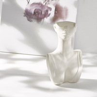 Vase à fleurs moderne en céramique, corps en porcelaine, pour décoration intérieure, bureau, jardin, conteneur de plantation