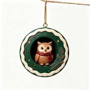 Colgante de Poliresina, Lindo Tigre con Bufanda en una Bastón de Caramelo, Adorno Navideño de Animal de Dibujos Animados para Decoración del Hogar en Navidad - Product Image 5