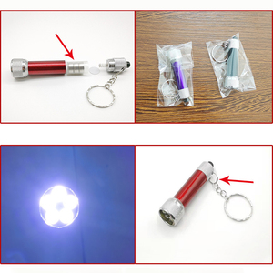 Hot Bán Khuyến Mại Quà Tặng Mini Đèn Pin Keychain Mini Torch Nhôm Vòng Chìa Khóa Biểu Tượng Tùy Chỉnh 5 LED Ánh Sáng Móc Khóa - Product Image 5