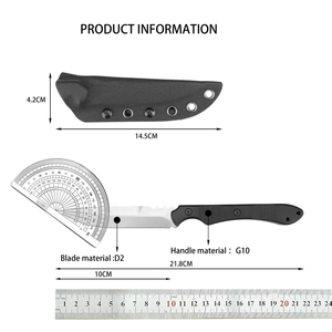Couteau en acier inoxydable personnalisé haut de gamme avec étui Kydex, manche G10, clip de ceinture réglable portable pour le camping - Product Image 6