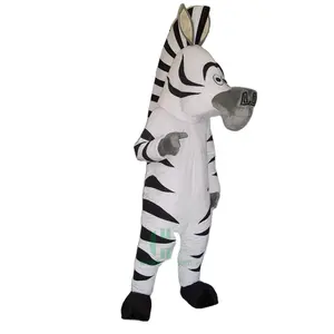 Disfraz de cebra de personaje de dibujos animados para adultos, traje personalizado de animal para caminar, para publicidad
