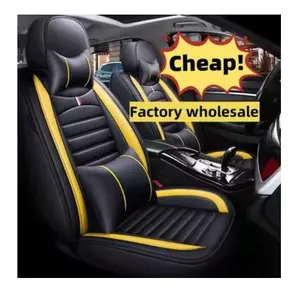 Wholesale Cheap Full Set Universal PVC Leather 5d Car Seat Cover With Car Seat Cushion