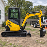 Mini-excavatrice de 1 tonne, 2 tonnes, 3 tonnes, 3,5 tonnes certifiée CE EPA, excavatrice compacte avec moteur Kubota, petite excavatrice agricole, excavatrice sur chenilles
