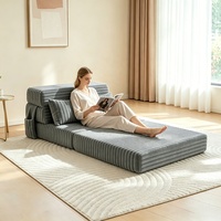 Sofá Multifuncional, Sofá Cama Plegable, Colchón de Espuma para Piso, Futón, Tamaño Personalizable