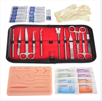 Kit de pratique de suture de modèle de formation médicale de haute qualité kit de suture en silicone avec lames chirurgicales et suture