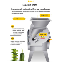 Máquina trituradora de verduras comercial, máquina cortadora automática de pepino, manzana, cebolla, fruta, verduras, cortadora