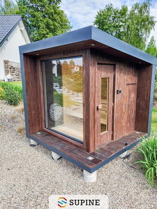 Poêle à vapeur traditionnelle en bois <span class=keywords><strong>de</strong></span> pruche massif pour plusieurs personnes, infrarouge lointain, écologique, design extérieur pour soulager les douleurs musculaires - Product Image 1