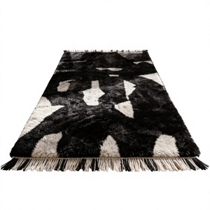 เฉพาะของโมร็อกโกพรมเบ็นีโอะริเนียมือถือทำมือโมร็อกโก Boho Beni ourain พรมปูพื้นขนสัตว์ - Product Image 1