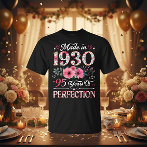 Camiseta floral para mujer del 95.º cumpleaños, hecha en 1930 - Product Image 3