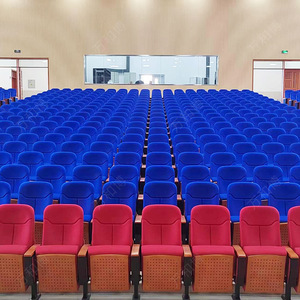 เก้าอี้ประชุม Manwa Expo รุ่น HB652 สีแดงและสีน้ำเงิน พร้อมกระดานเขียน สำหรับโรงเรียน โรงพยาบาล และที่นั่งแบบเรียงชั้น - Product Image 1