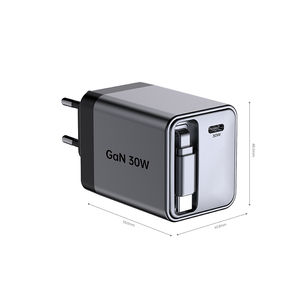Nouvel adaptateur <span class=keywords><strong>de</strong></span> <span class=keywords><strong>charge</strong></span> rapide mural GaN 30W type C (UK) avec câble rétractable, <span class=keywords><strong>station</strong></span> <span class=keywords><strong>de</strong></span> <span class=keywords><strong>charge</strong></span> <span class=keywords><strong>multi</strong></span>-téléphones pour écouteurs - Product Image 6