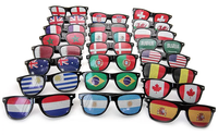 Autocollant drapeau Coupe d'Europe avec design trou pour lunettes de soleil, cadeau, vente en gros, matériau PC, style boîte, fabriqué à Taizhou, modèle W2140