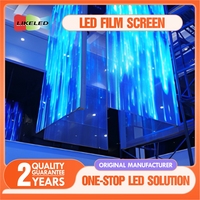 Écran LED transparent pour publicité intérieure, résolution 8K + étanchéité IP67, luminosité 5000 cd, transmission de la lumière