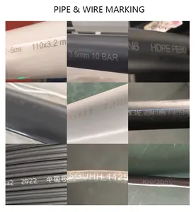 2023 PE HDPE PPR PVC 관 레이저 표하기 기계 20w 30w 50w 섬유 이산화탄소 UV 온라인 비행 레이저 조각 인쇄기 가격