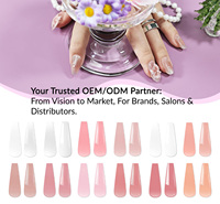 OEM ODM Échantillons gratuits Gel d'extension d'ongles UV naturel coloré dur solide non collant Gel de construction d'ongles pour les mains