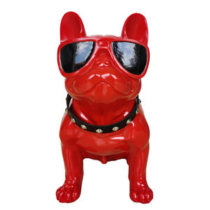Statue de <span class=keywords><strong>bouledogue</strong></span> <span class=keywords><strong>anglais</strong></span>/<span class=keywords><strong>français</strong></span> rouge en résine, figurines de chien faites à la main, objet d'art de collection, décoration pour la maison et le jardin - Product Image 1