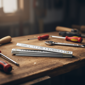 Règle pliante double en aluminium de 12 pouces, outil de mesure en métal pour travaux de précision - Product Image 3