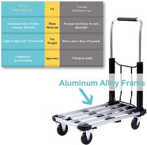 Chariot pliable à 4 roues de Style américain, chariot à main avec une grande capacité de 150kg, livraison gratuite - Product Image 2