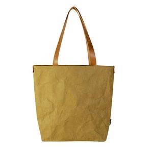 Sac fourre-tout en papier kraft lavable naturel avec motif de lettres Sac à provisions en fibre écologique - Product Image 5